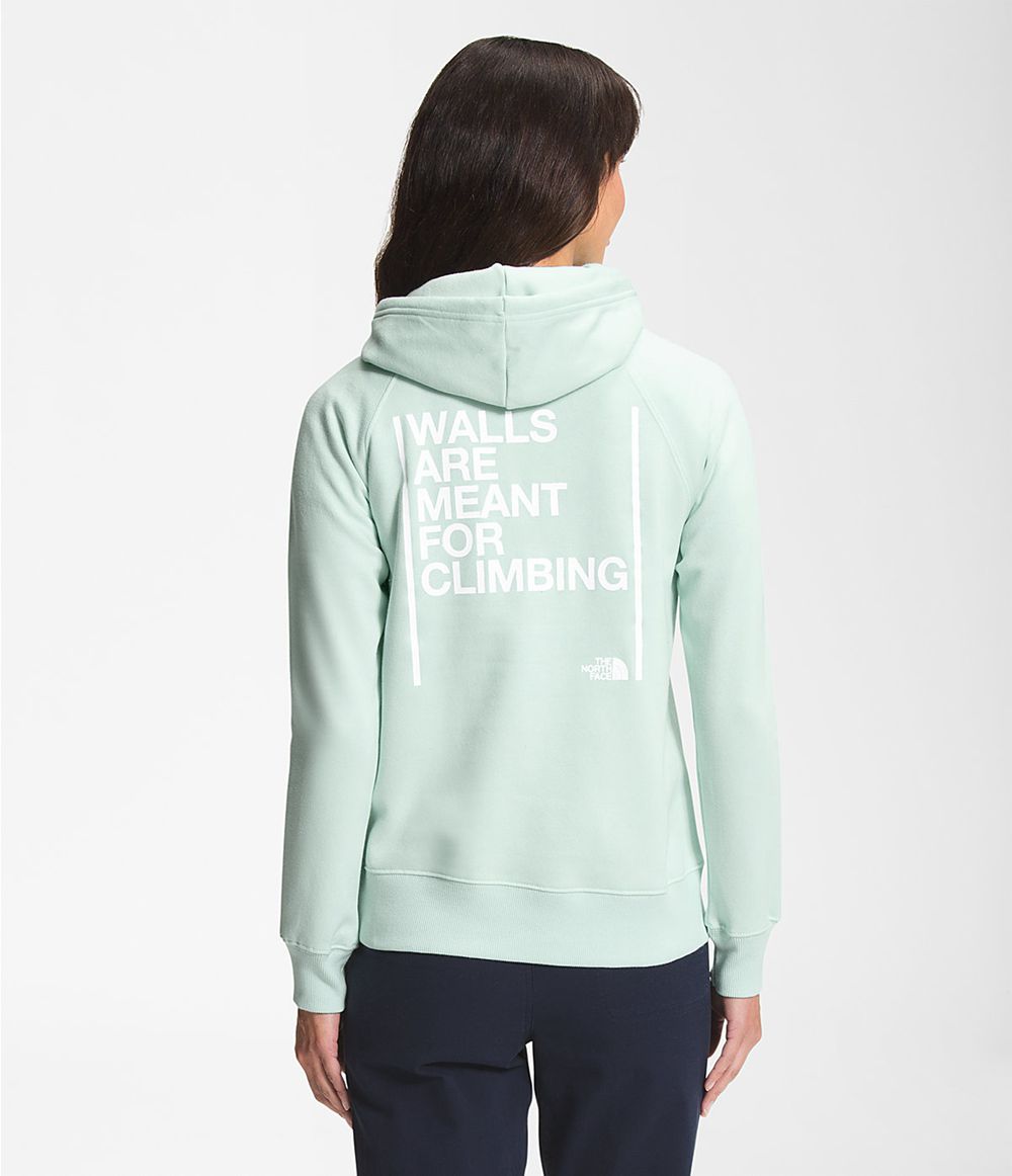 The North Face Walls Pullover Kapuzenpullover Damen - Türkis CH-341UMJR